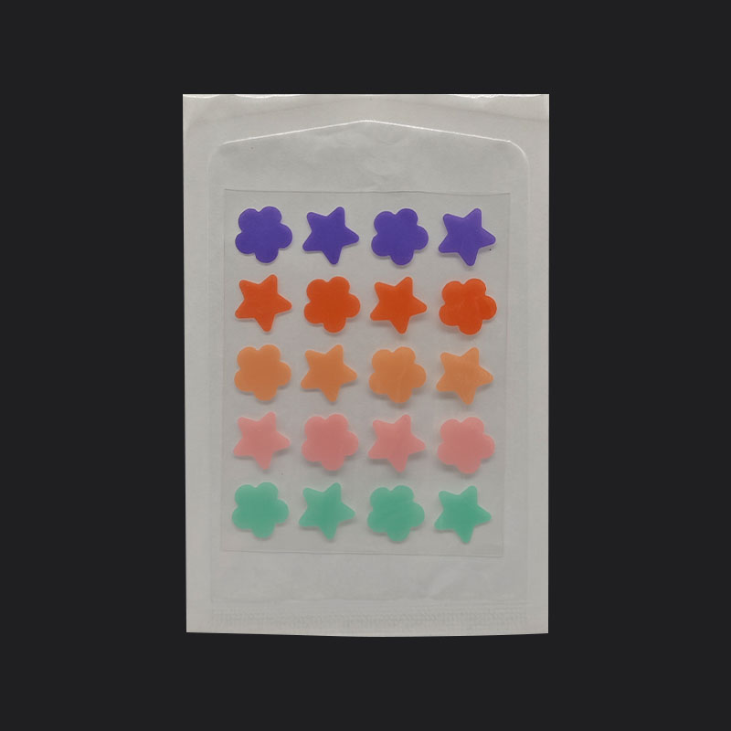 Boxed 20-grain Medical Grade Highly Absorbent Mild Colorful Flower and Star Acne Patches