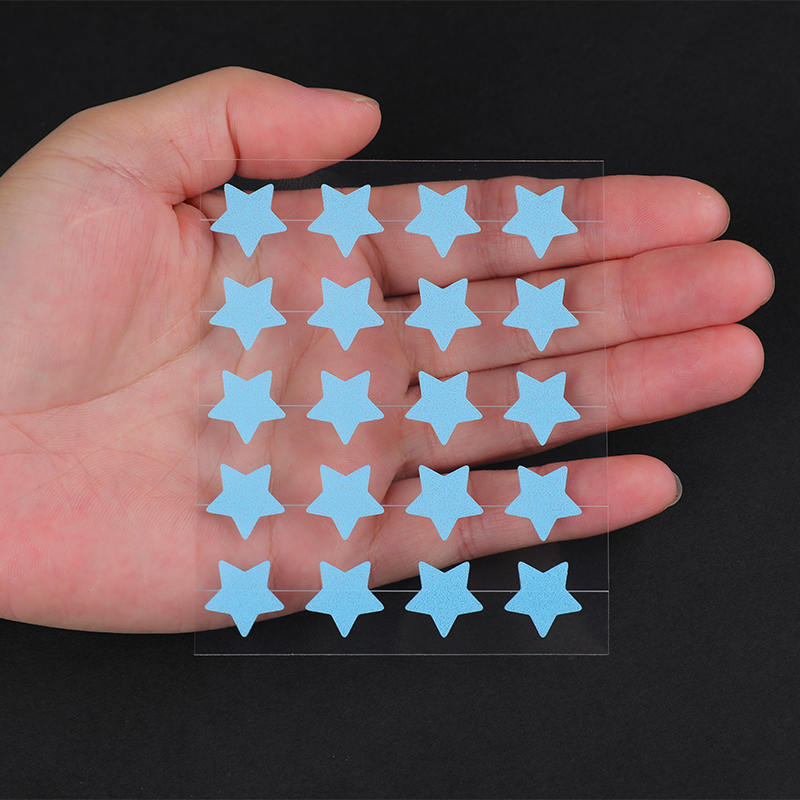 20pcs Blue Pentagram Straight Blade Acne Patch/Hydrocolloid Dressing（20 Pieces Size: This Set Contains 20*Patches. 12 mm (20 Pieces) ）